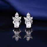 92.5 Silver Enchanting Earrings - Zircon Stone & Pearl Ivanah Silver