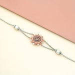 92.5 Sterling Silver Stunning Orbit Pearl Bracelet - Ivanah Silver