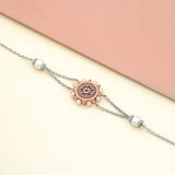 92.5 Sterling Silver Stunning Orbit Pearl Bracelet - Ivanah Silver