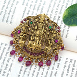 Divine God Lakshmi Venkateshwara Nagas Pendant 92.5 Sterling Silver With Gold Polish - Ivanah Silver