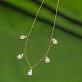 Splendid Drops Chain with 92.5 Sterling Silver Rose Gold Polish Ivanah Silver