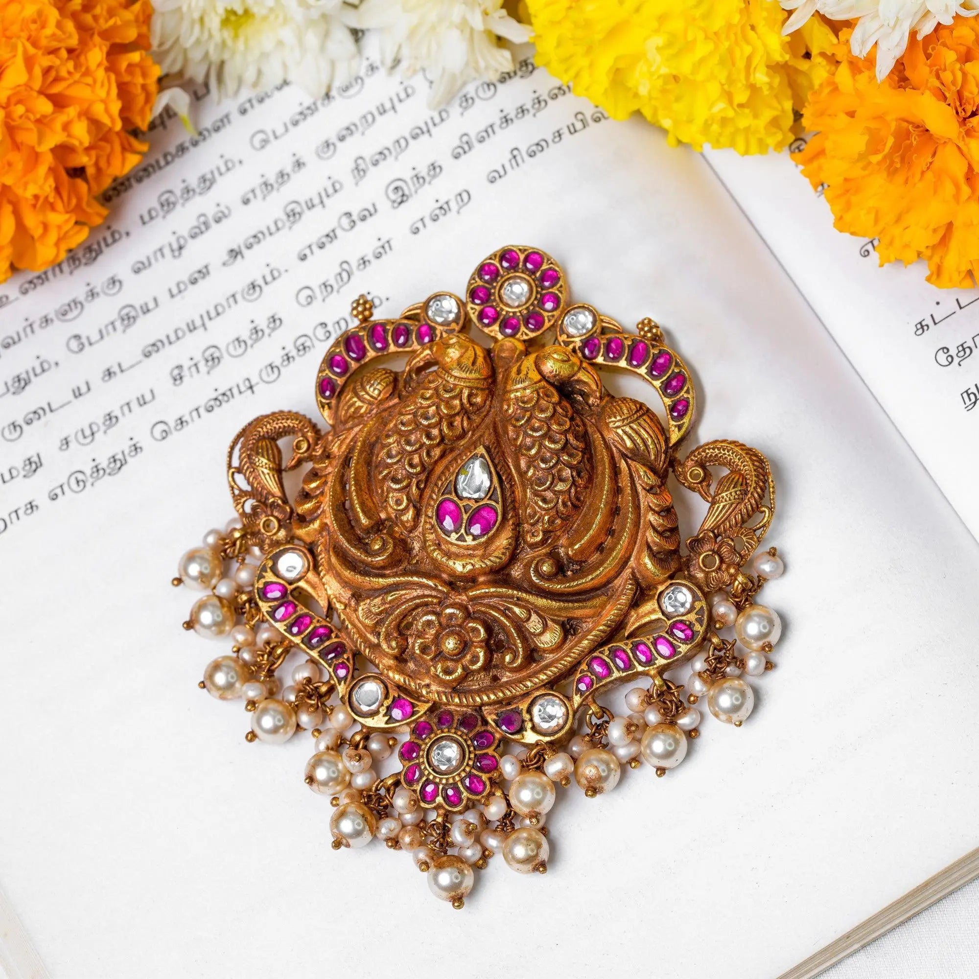 Indrani Nagas Kundan Pendant - Ivanah Silver