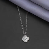 92.5 Sterling Silver Floral Pendant Chain - Ivanah Silver