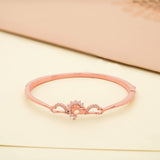 92.5 Sterling Silver Litlle Hearts Flex Bracelet With Rose Gold Polish - Ivanah Silver