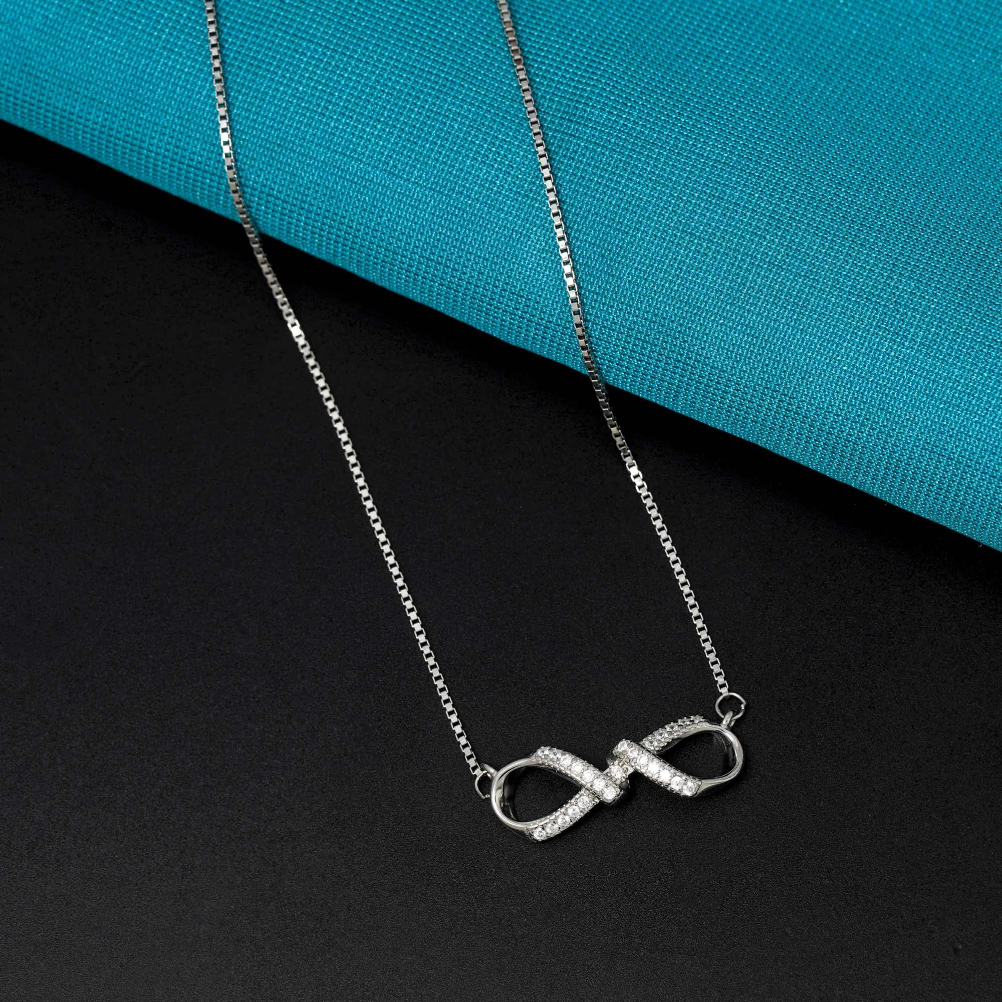 Swirl Infinity 92.5 Sterling Silver Chain - Ivanah Silver