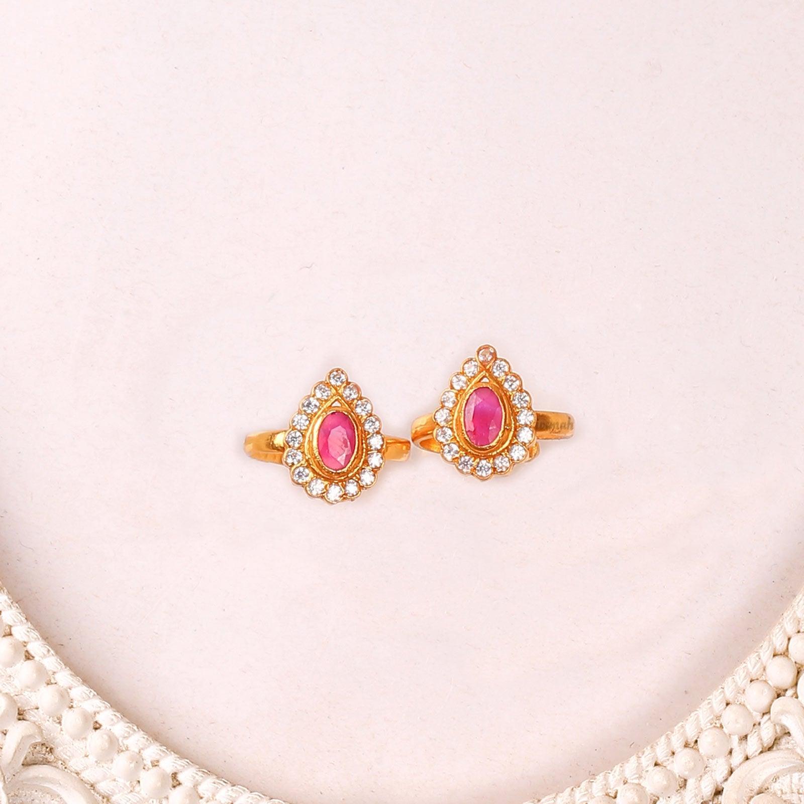 Gold Polish Toe Rings - Ivanah Silver