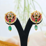 Kundan chakram Stud - Ivanah Silver