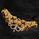 Gold Polish antique CZ stones choker - Ivanah Silver
