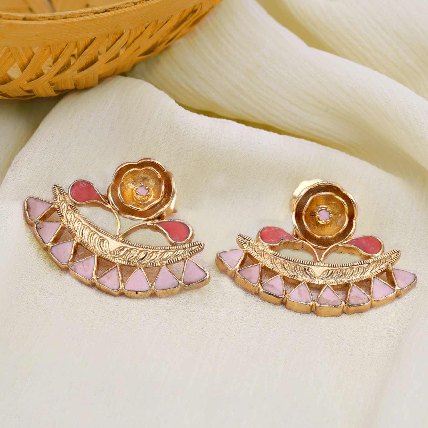 Pastel Rose Stud - Ivanah Silver