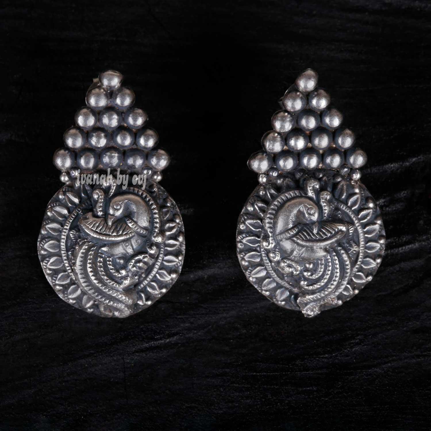 Oxidised Earrings - Ivanah Silver