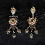Designer Dual Tone Earrings - Ivanah Silver