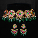 Kundan Pearl Choker - Ivanah Silver