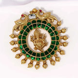Ganesha Kundan Pendant - Ivanah Silver