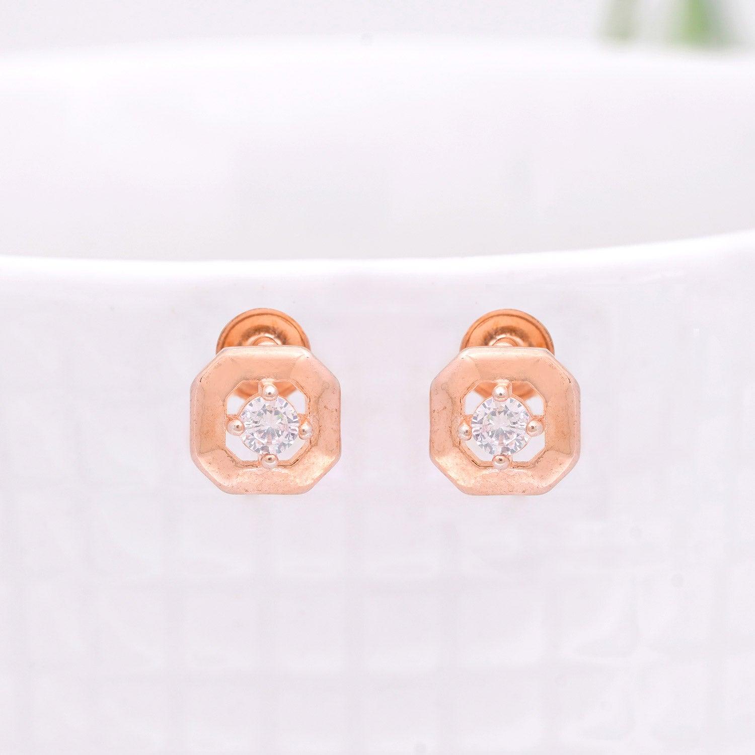 Hexagon Minimalistic Stud - Ivanah Silver