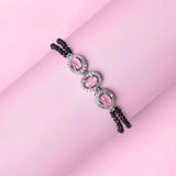 Black Beads Silver Bracelet - Ivanah Silver