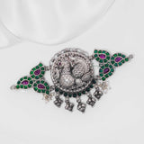 Mini Oxidised Peacock Choker - Ivanah Silver