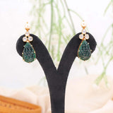 emerald studs - Ivanah Silver