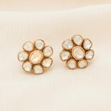 Floral Moissanite studs - Ivanah Silver
