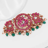 Mini Peacock Kundan Choker - Ivanah Silver