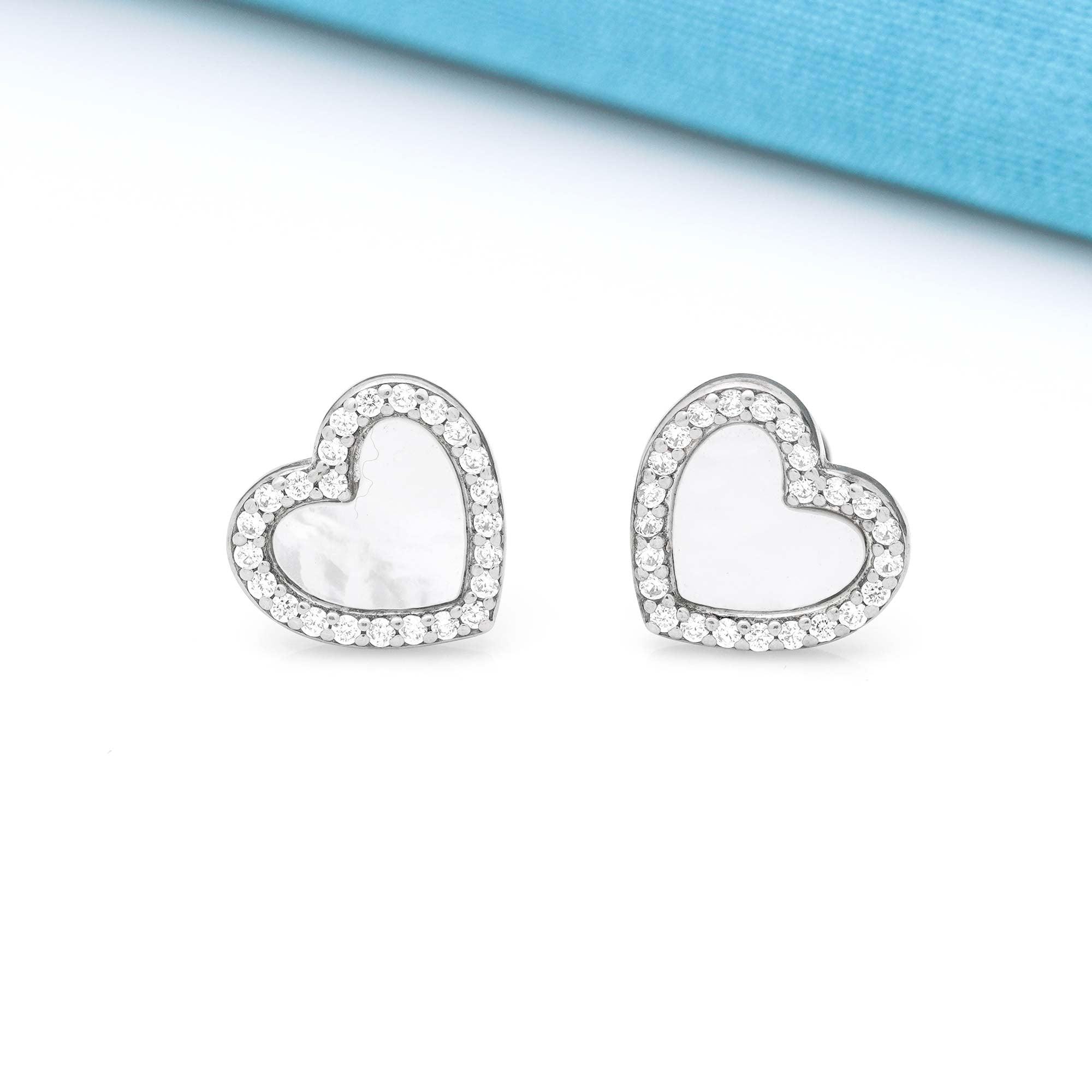 925 Silver Heart Shaped Stud - Ivanah Silver