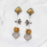 Saraa Dual Tone Earrings - Ivanah Silver