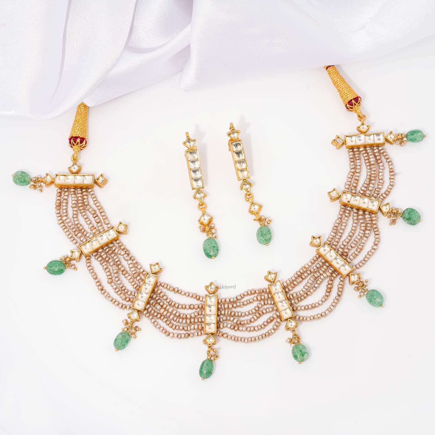 Moissanite choker set - Ivanah Silver