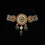 Kundan mini choker - Ivanah Silver