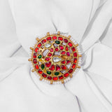 Kundan Peacock Ring - Ivanah Silver