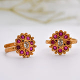 Gold Polish Adjustable Toe Rings - Ivanah Silver