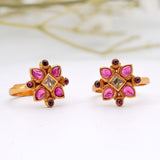 Gold Polish Adjustable Toe Rings - Ivanah Silver