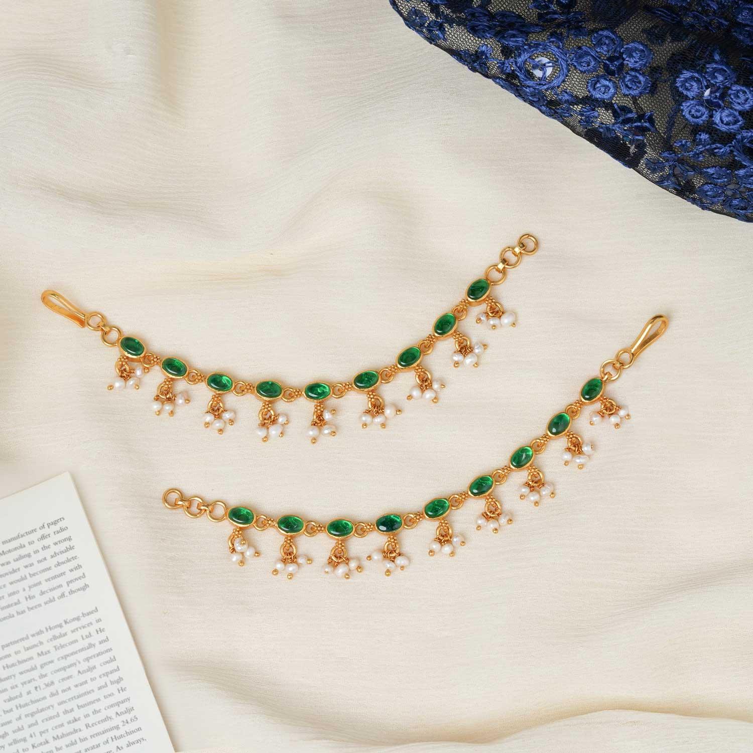 Green Beads mattal - Ivanah Silver
