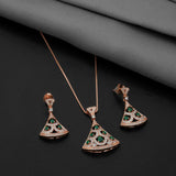 Radiate Blue Hourglass Pendant 92.5 Stering Silver With Rose Gold Polish - Ivanah Silver