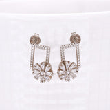 Zircon Stone Square Stud - Ivanah Silver