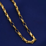 Choco Chain 92.5 Sterling Silver With Gold Polish - Ivanah Silver