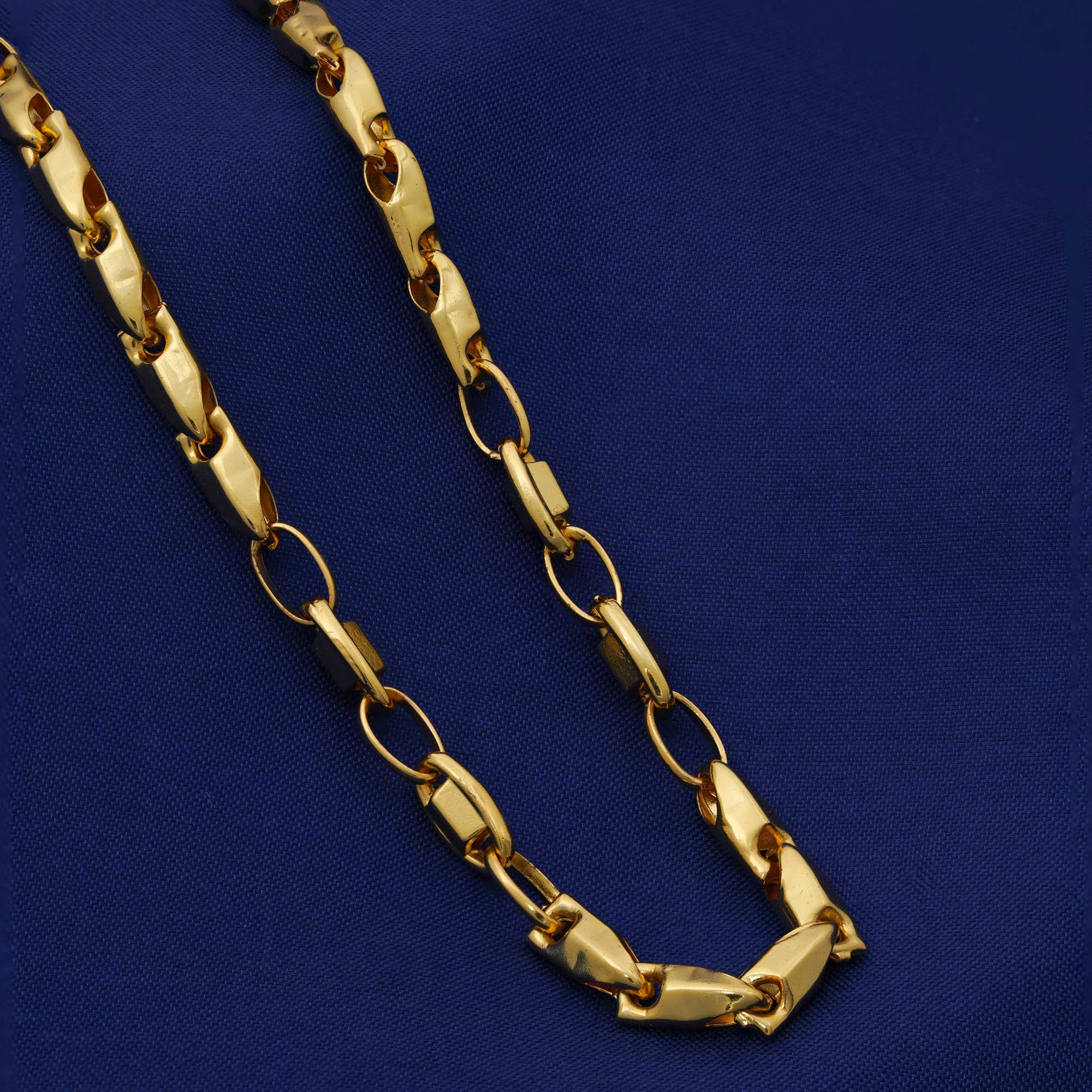Choco Chain 92.5 Sterling Silver With Gold Polish - Ivanah Silver