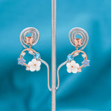 925 Rosegold Floral Monarch Drops - Ivanah Silver