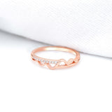 925 Rosegold Swirl Wedding Ring - Ivanah Silver