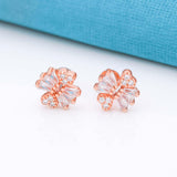925 Silver Baguette Bar Heart Stud - Ivanah Silver
