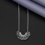 Half Madellion 92.5 Sterling Silver Chain - Ivanah Silver