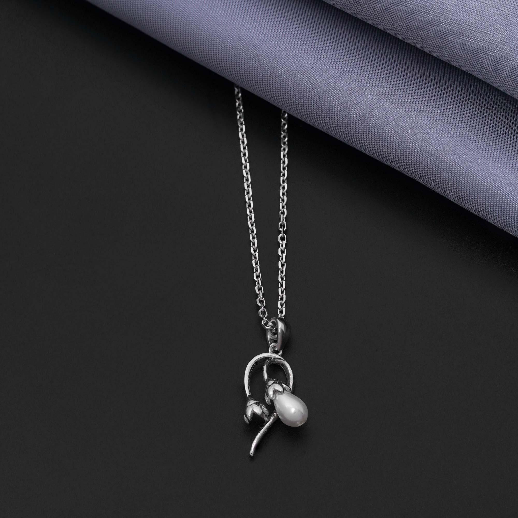 Pearl Bud 92.5 Sterling Silver Chain - Ivanah Silver