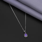 Purple Vibrant 92.5 Sterling Silver Chain - Ivanah Silver