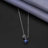 Blue Sapphire Marigold 92.5 Sterling Silver Chain - Ivanah Silver