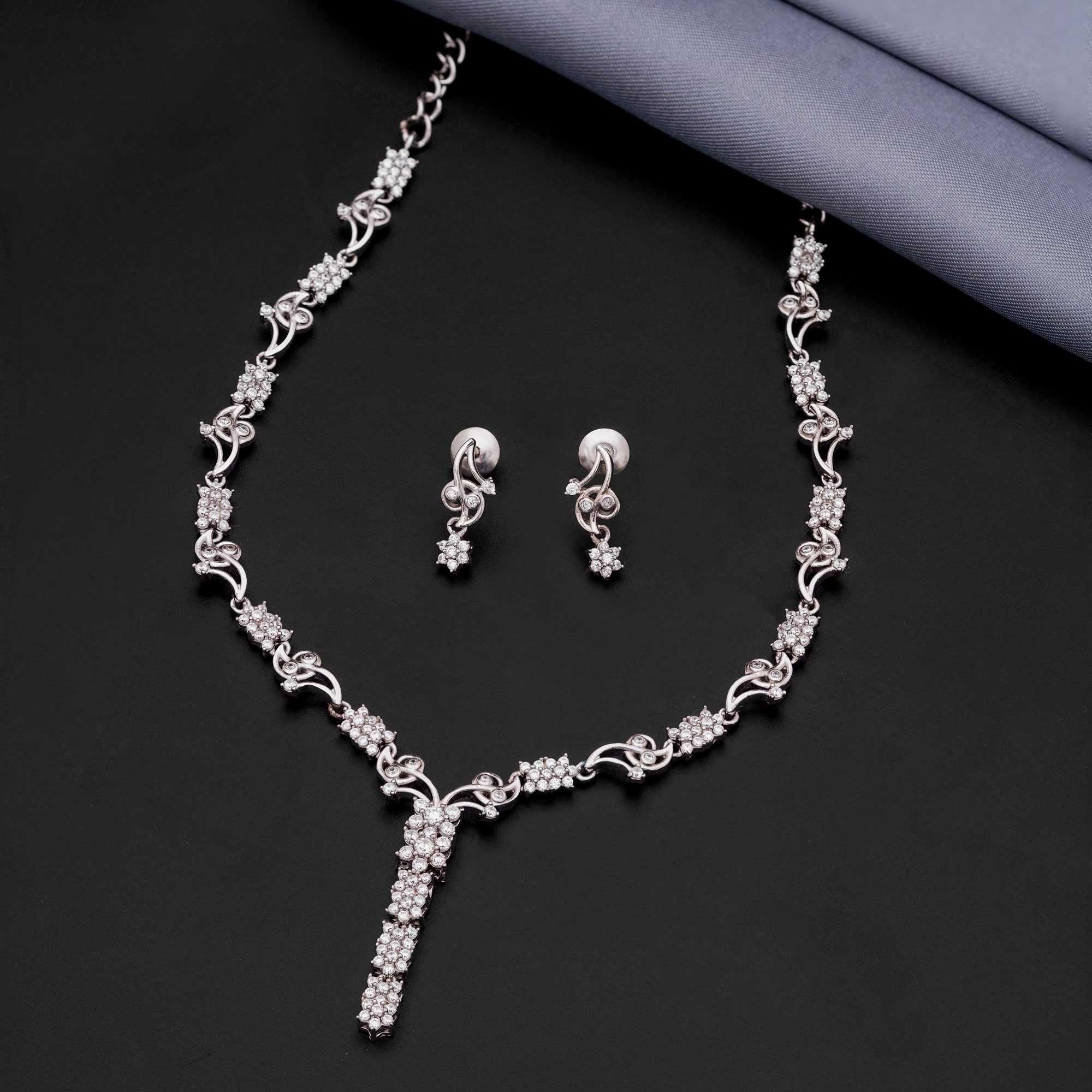 Western Style Short necklace With Silver Earrings Sterling