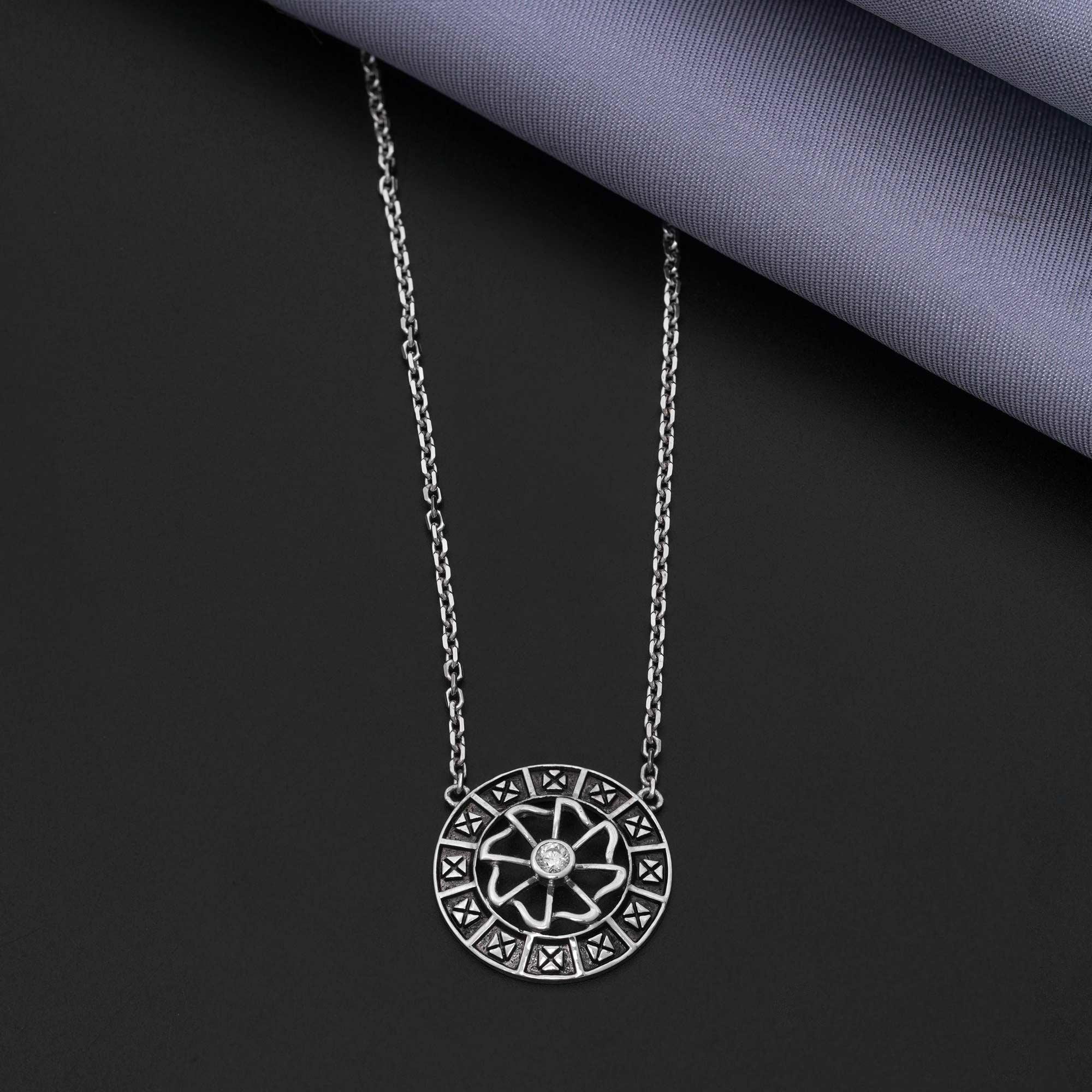 Talisman Solitaire 92.5 Sterling Silver Chain - Ivanah Silver