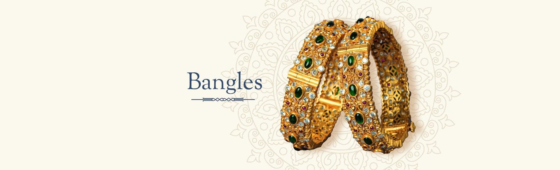 Buy 92.5 pure sliver gold plated bangles jewellery online – Ivanah Silver