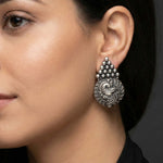 92.5 Silver Oxidised Earrings Ivanah Silver