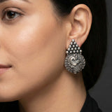 92.5 Silver Oxidised Earrings Ivanah Silver