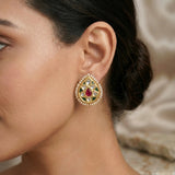 92.5 Silver Gold-Plated Kemp & Pearl Pear Stud Ivanah Silver