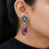 92.5 Silver Green Kamal Drops Ivanah Silver