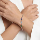 Ombré Hues Tennis Bracelet Ivanah Silver